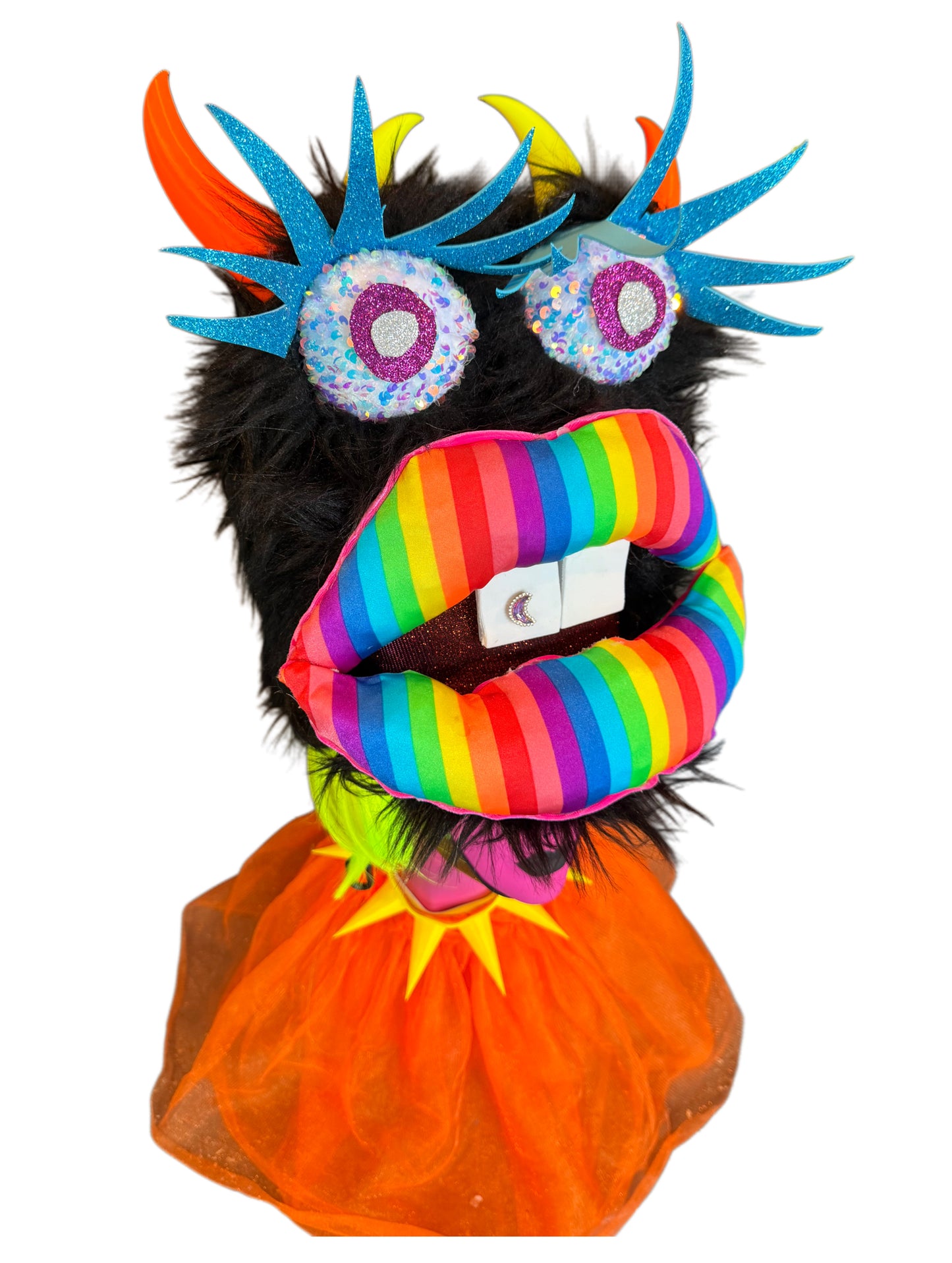 Rainbow Lips Monster Hat