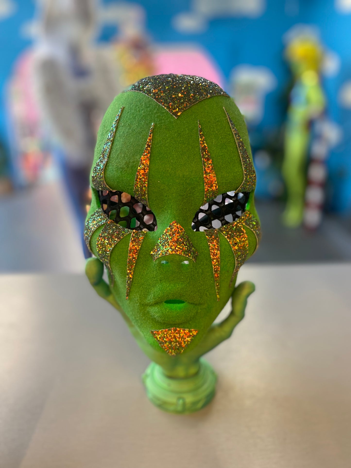 Green Warrior Alien Mask