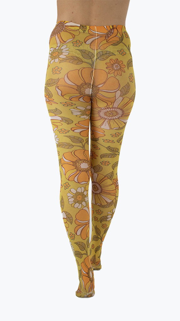 Printed Floral Tights