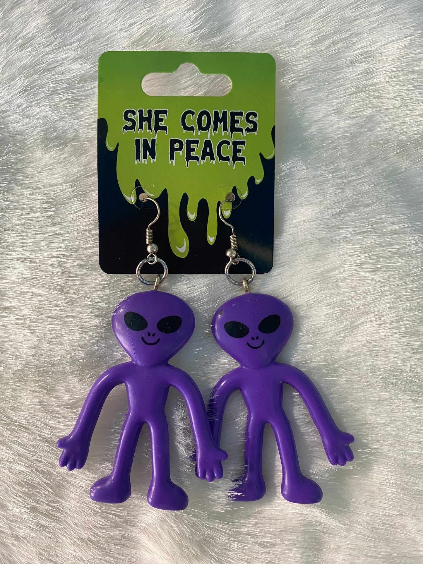 Bendy Arm Alien Earrings