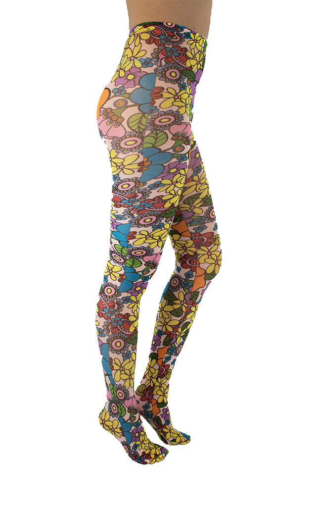 Printed Floral Tights