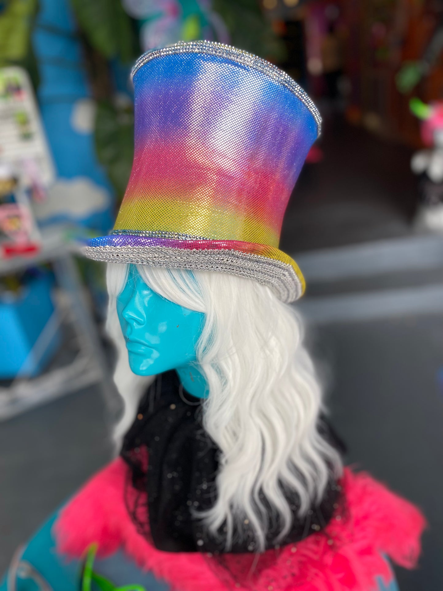 Rainbow Shimmer Top Hat
