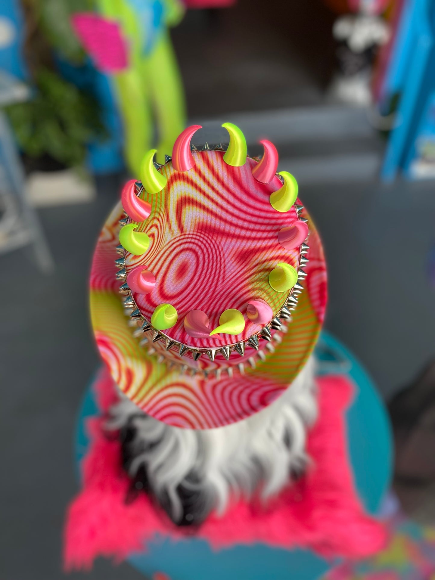 Neon Horn Top Hat