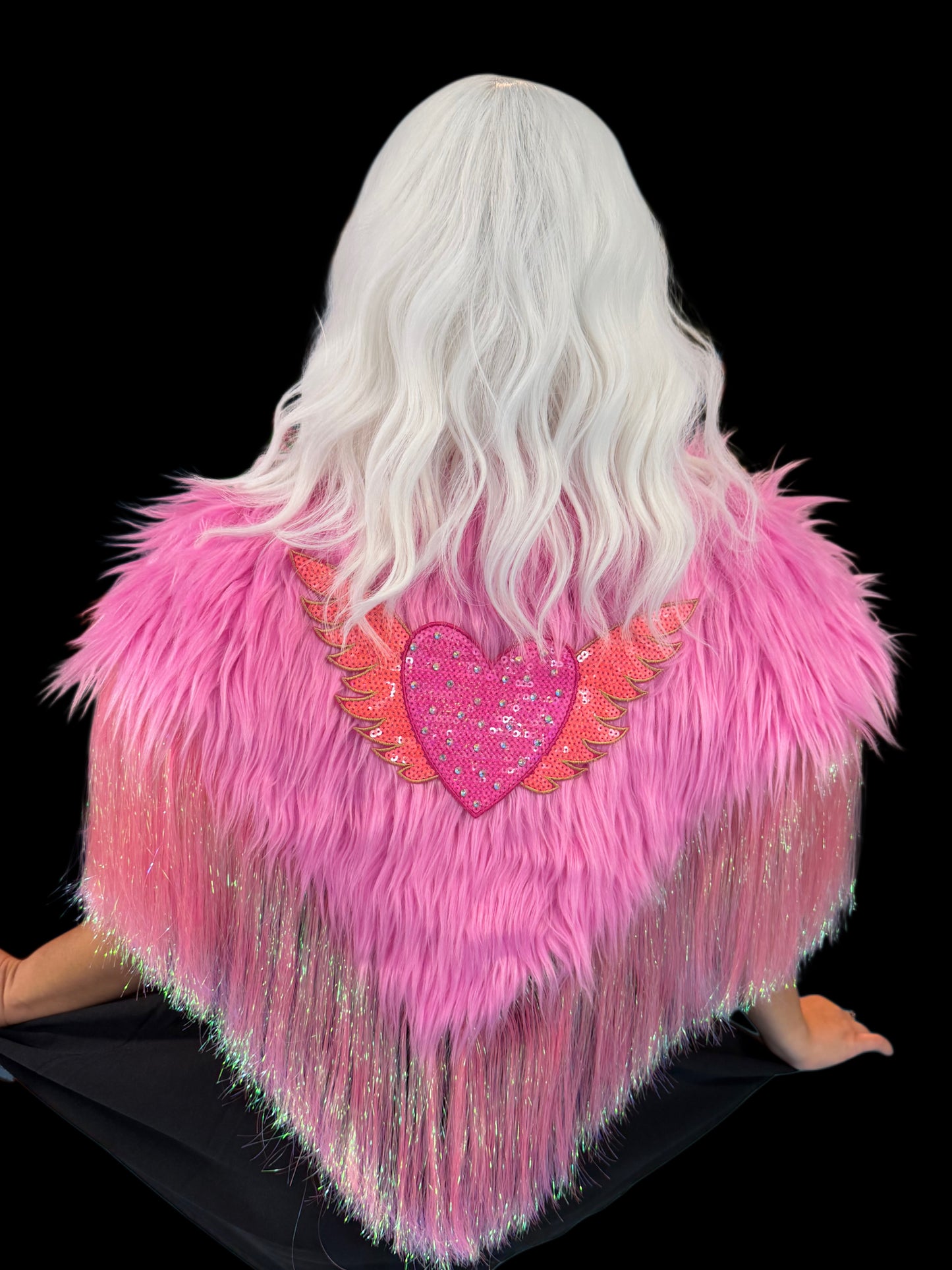 Pink Fur Cowgirl Capelet