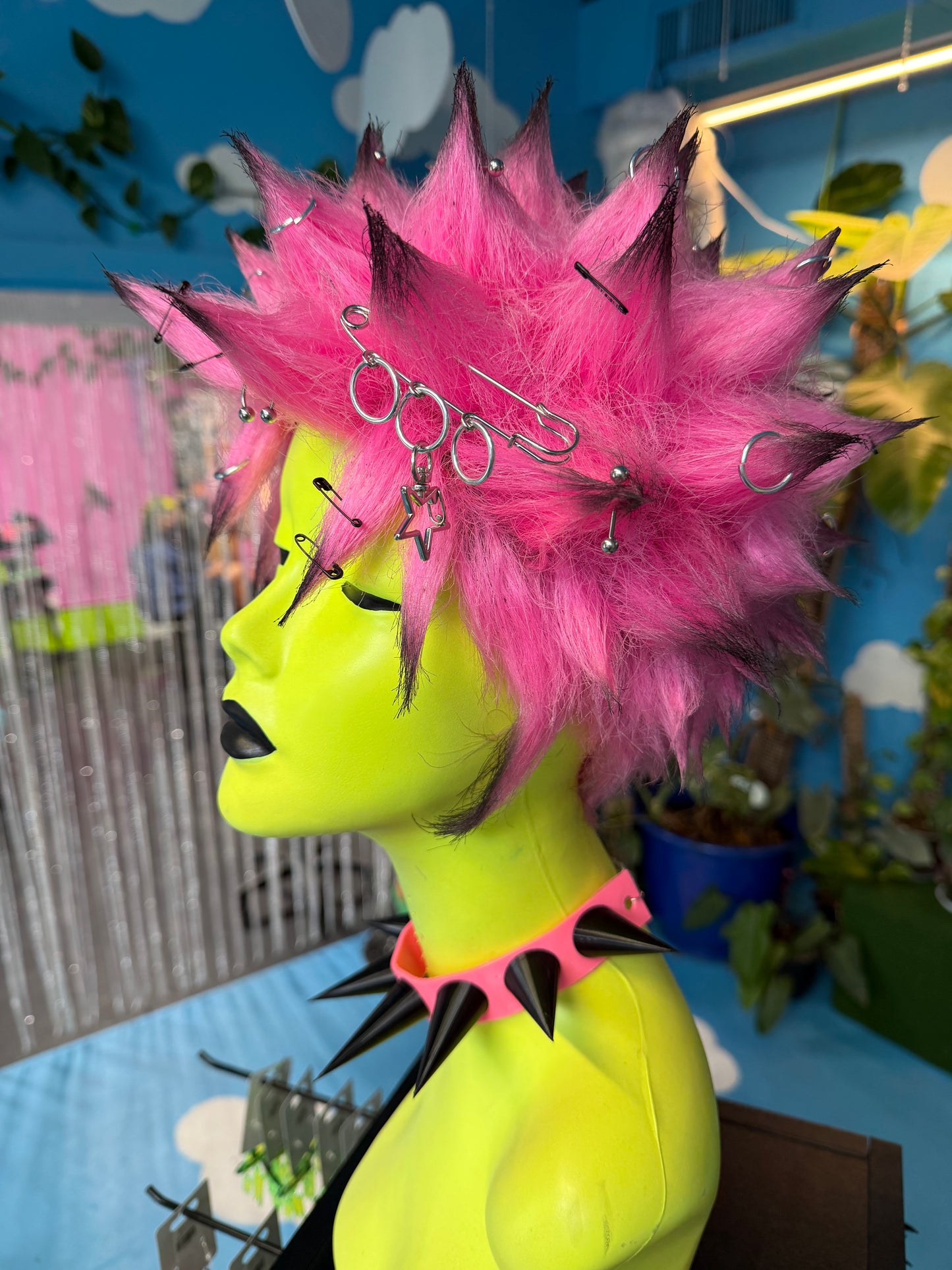 Punky Pink Pierced Wig