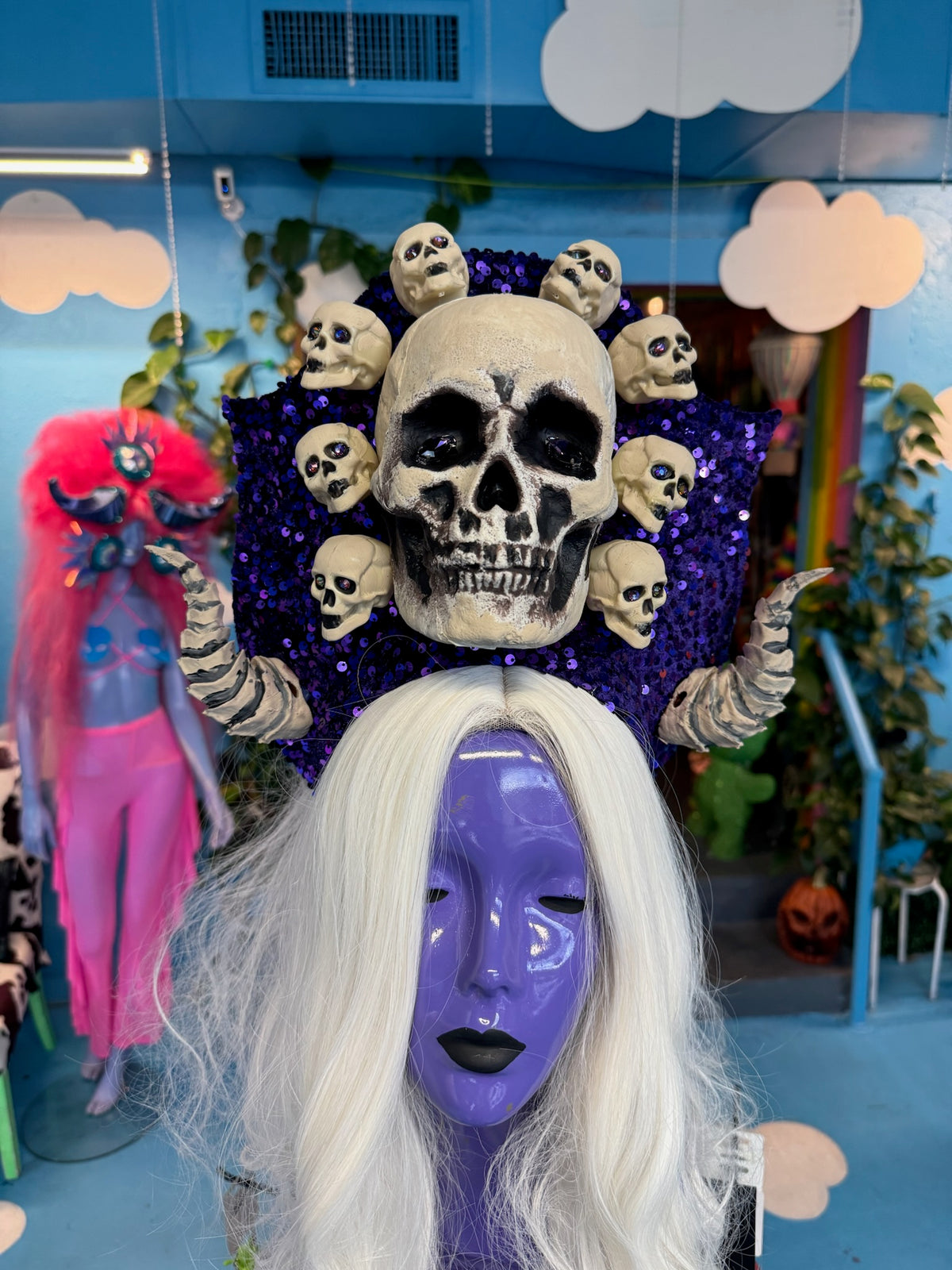 Purple Skeleton Headdress