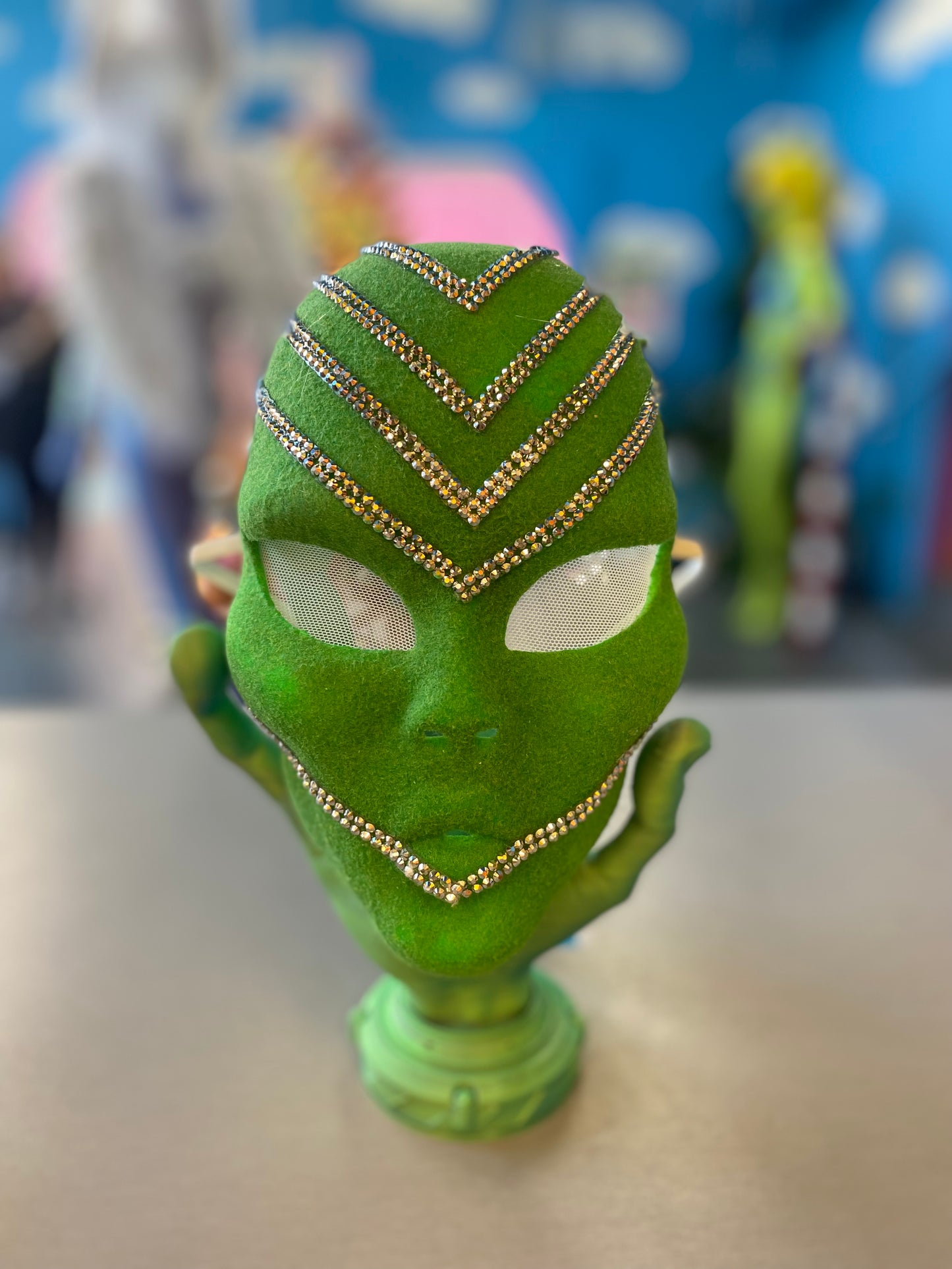 Green Diamond Alien Mask