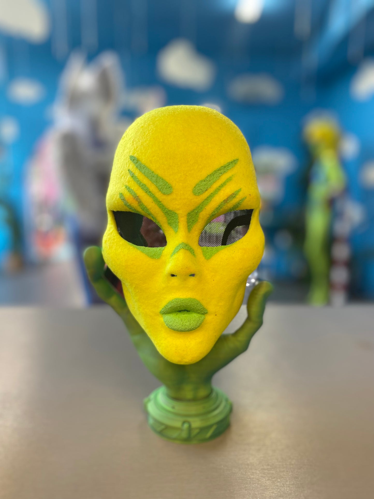 Green Avatar Alien Mask