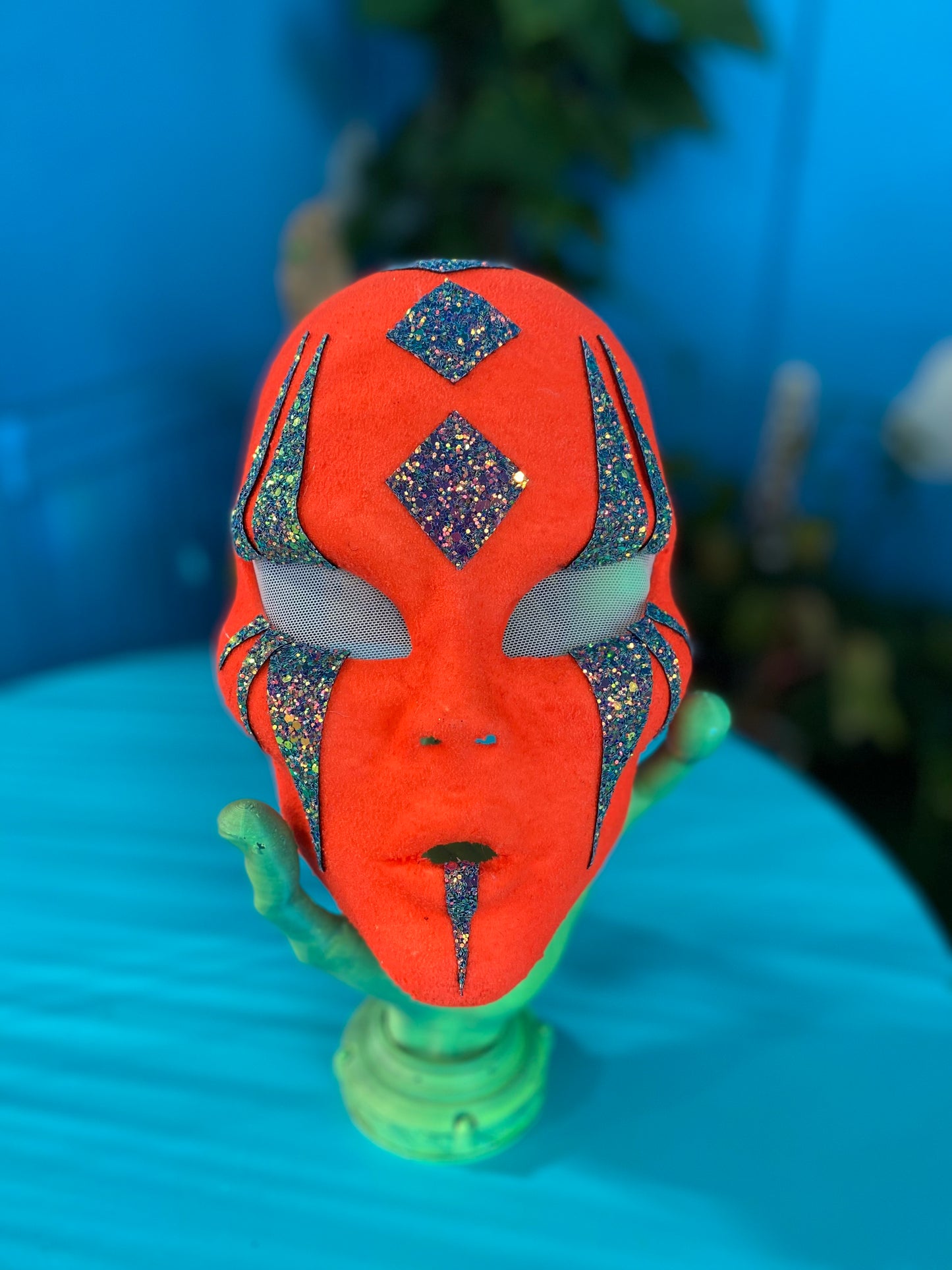 Orange Warrior Alien Mask