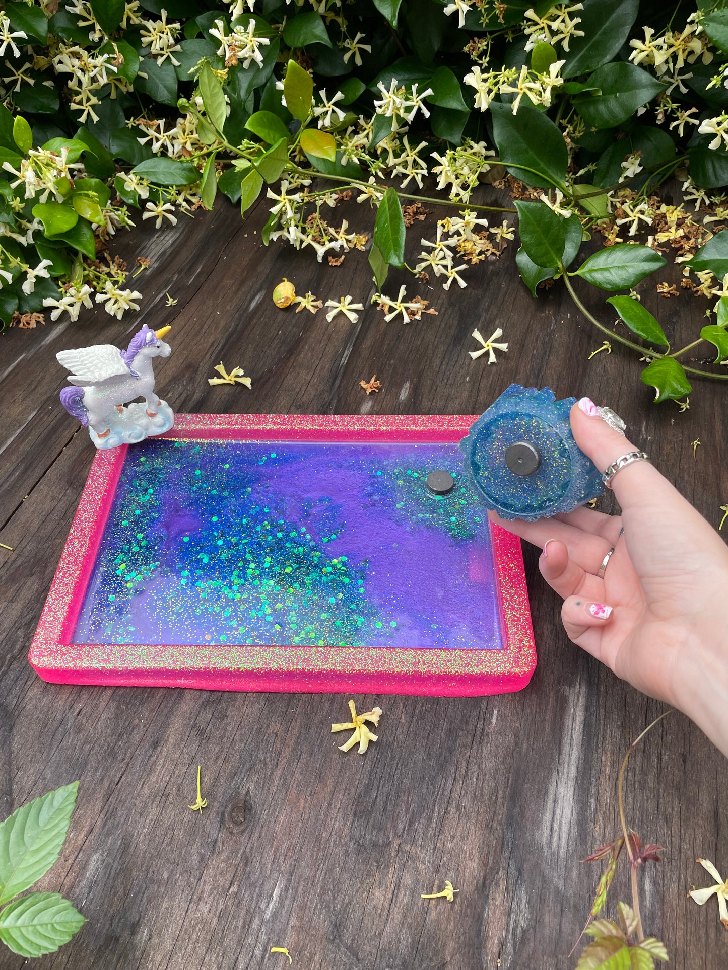 Light Up Unicorn Swirl Rolling Tray