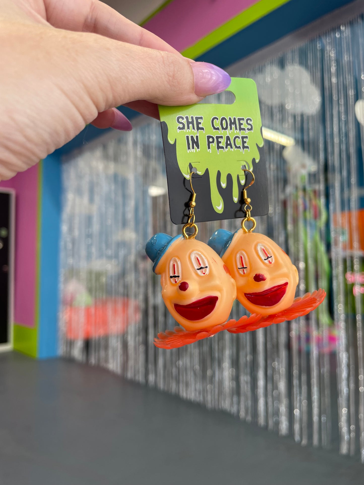 Retro Clown Topper Earrings