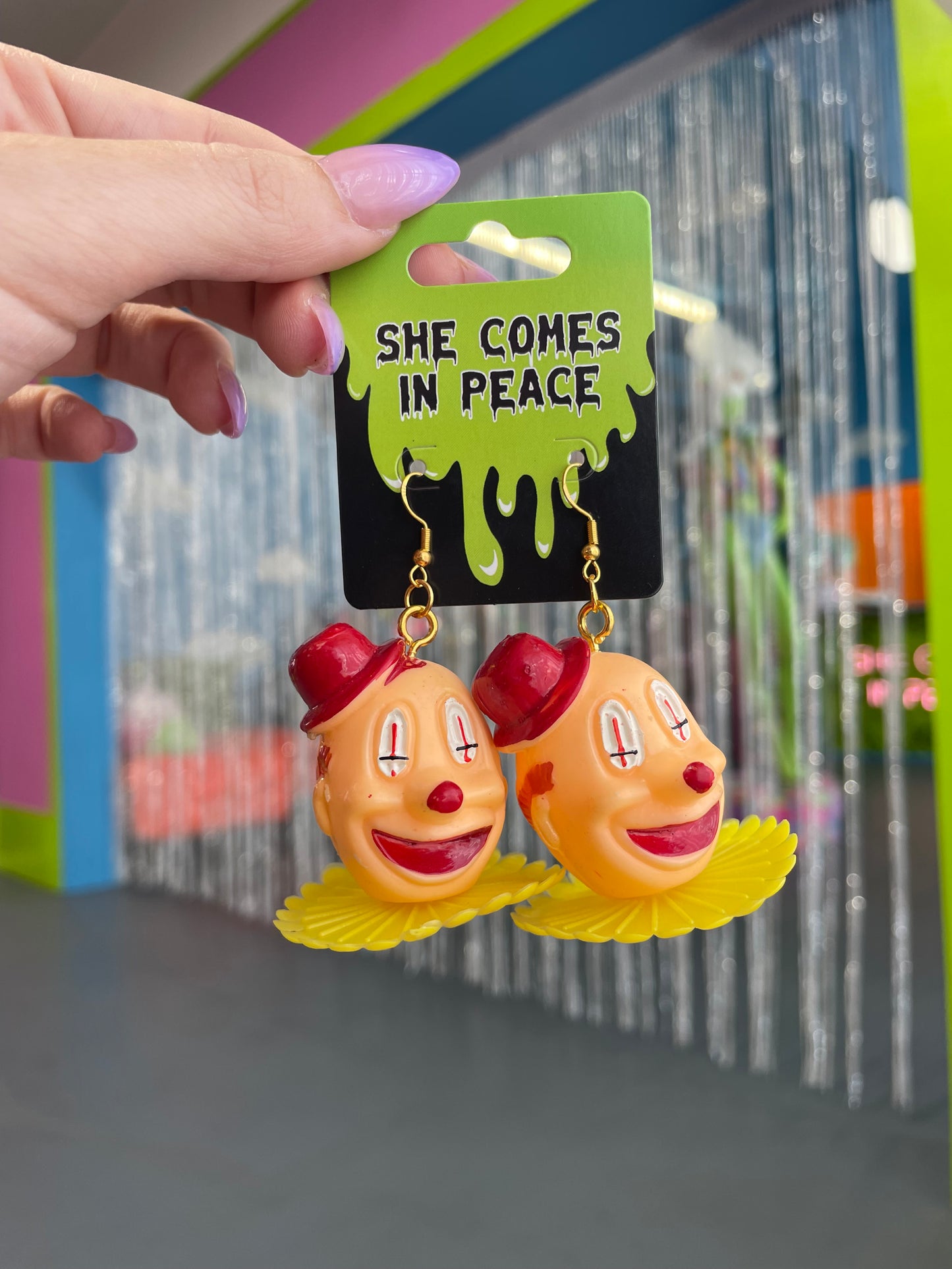 Retro Clown Topper Earrings