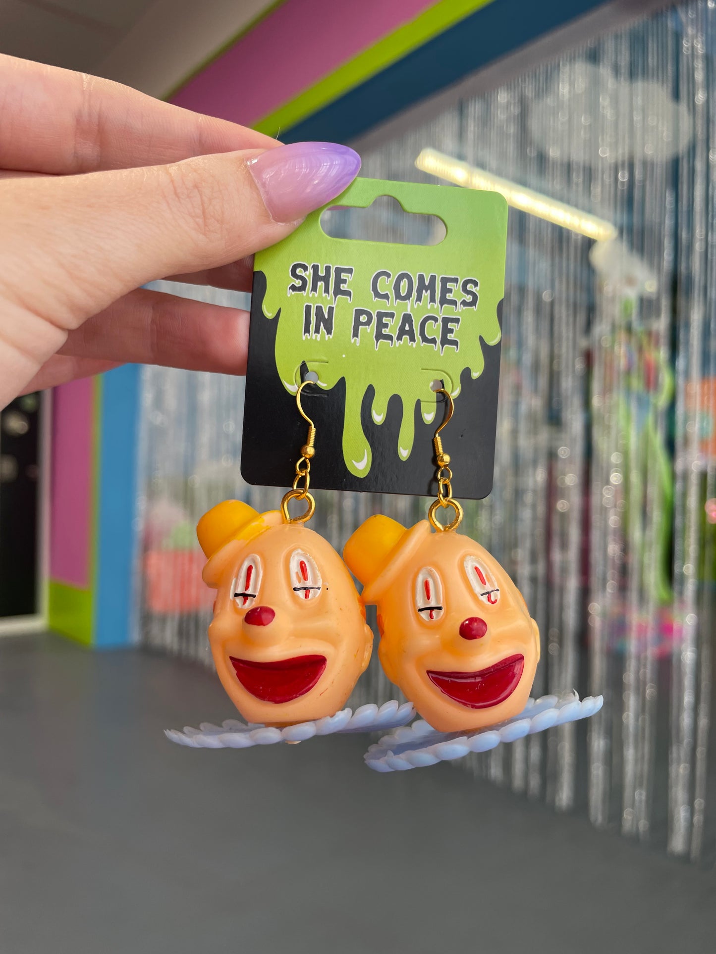 Retro Clown Topper Earrings