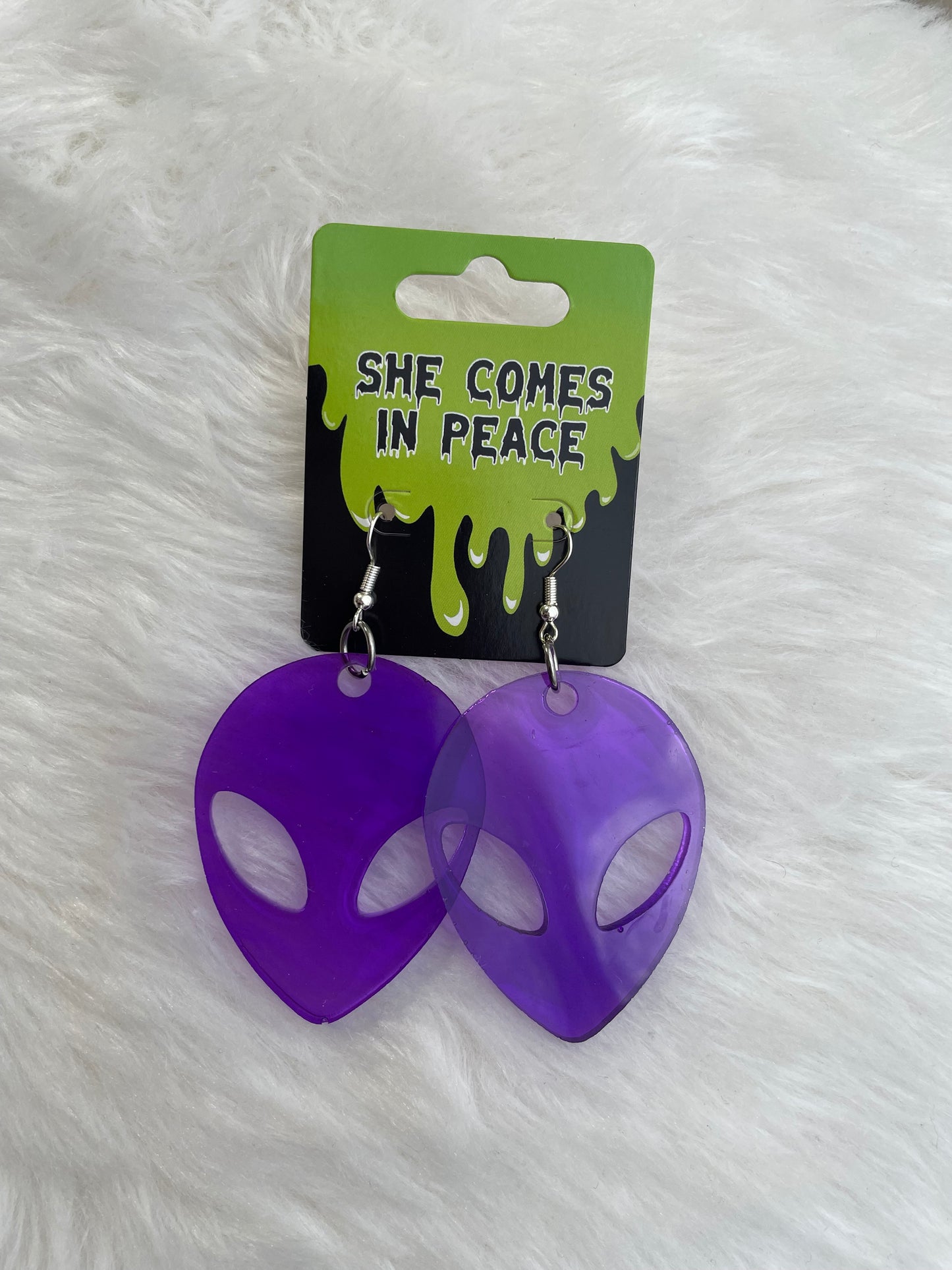 Medium Solid Alien Earrings