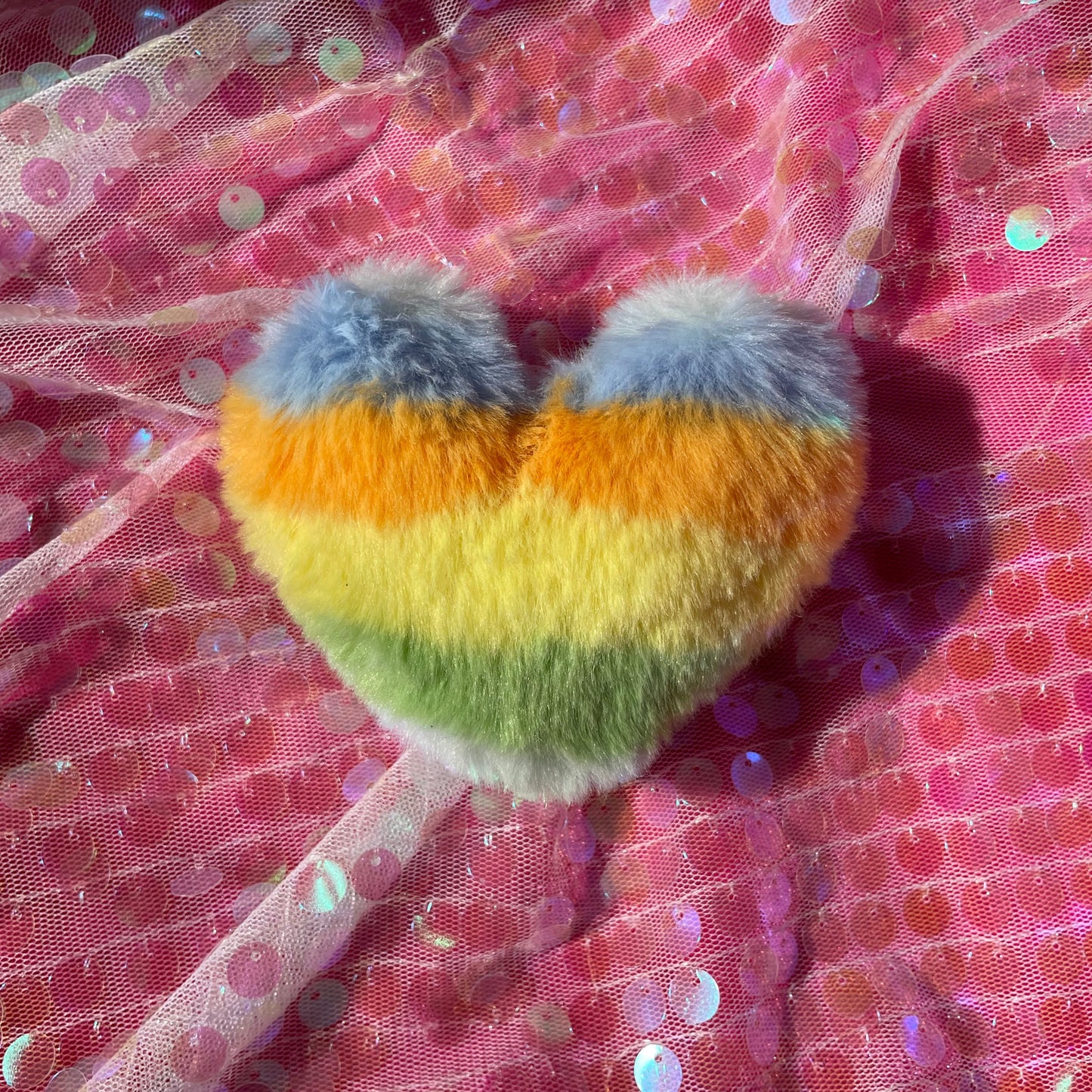 Plush Heart Hair Clips