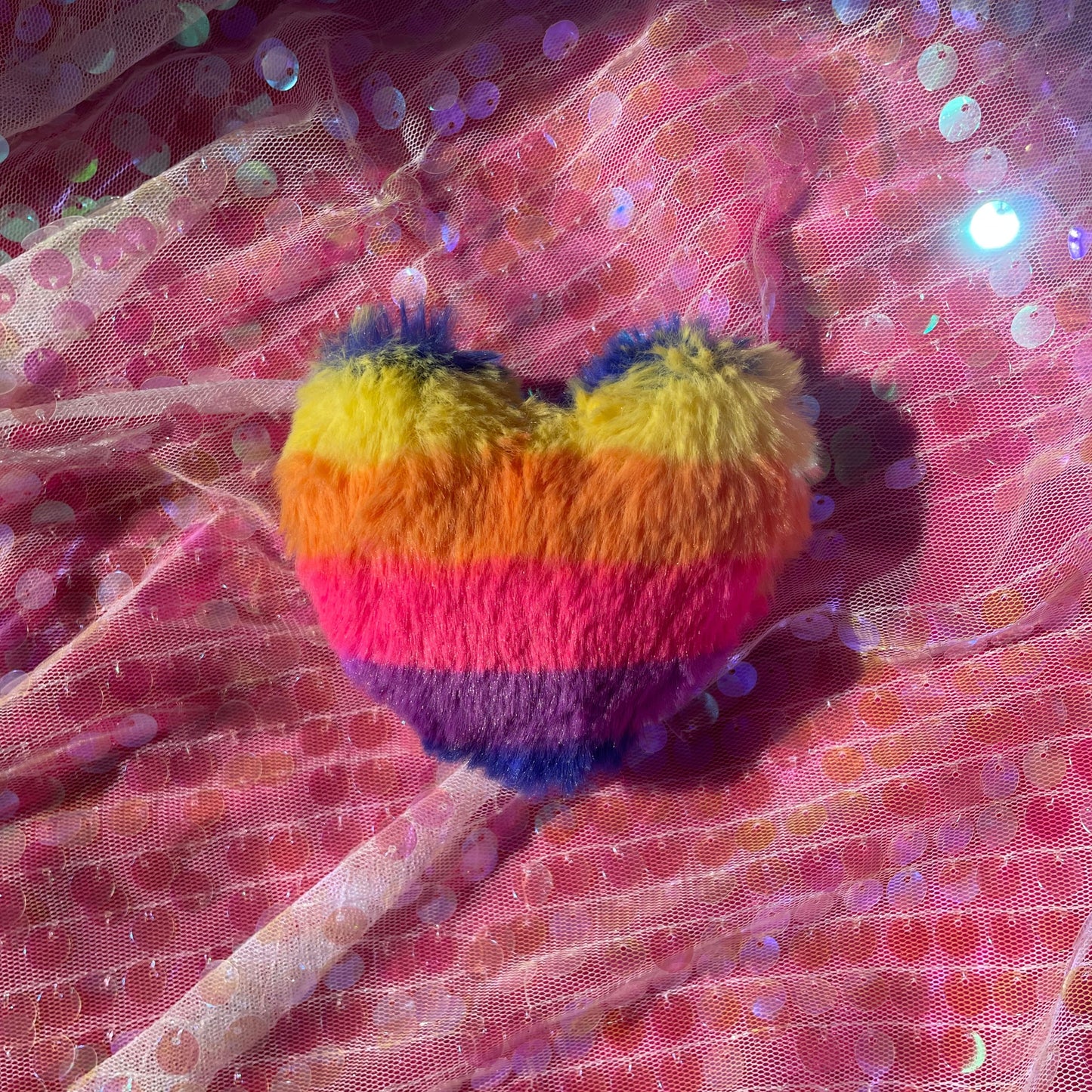 Plush Heart Hair Clips