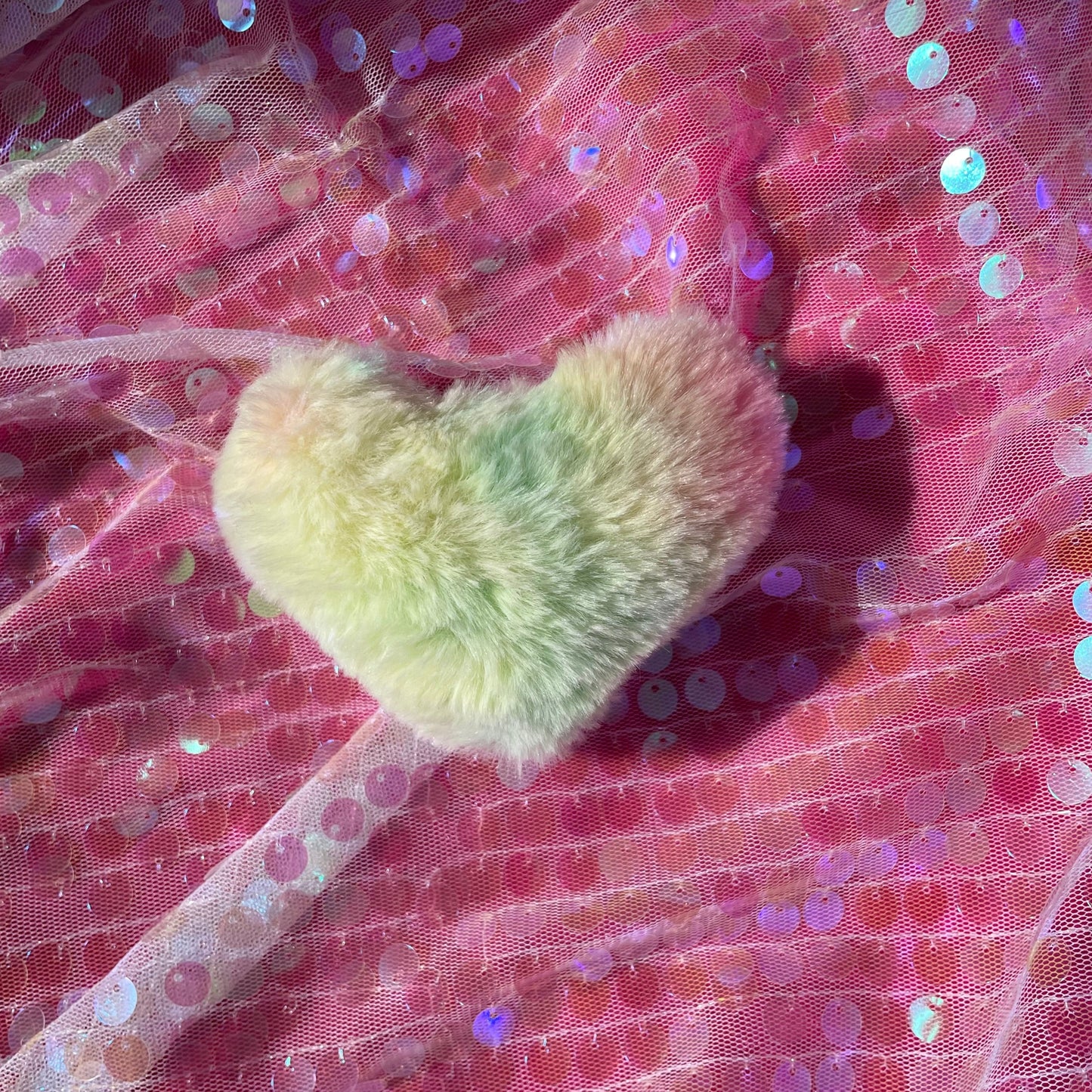 Plush Heart Hair Clips