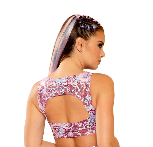 Rose Peekaboo Fantasy Top