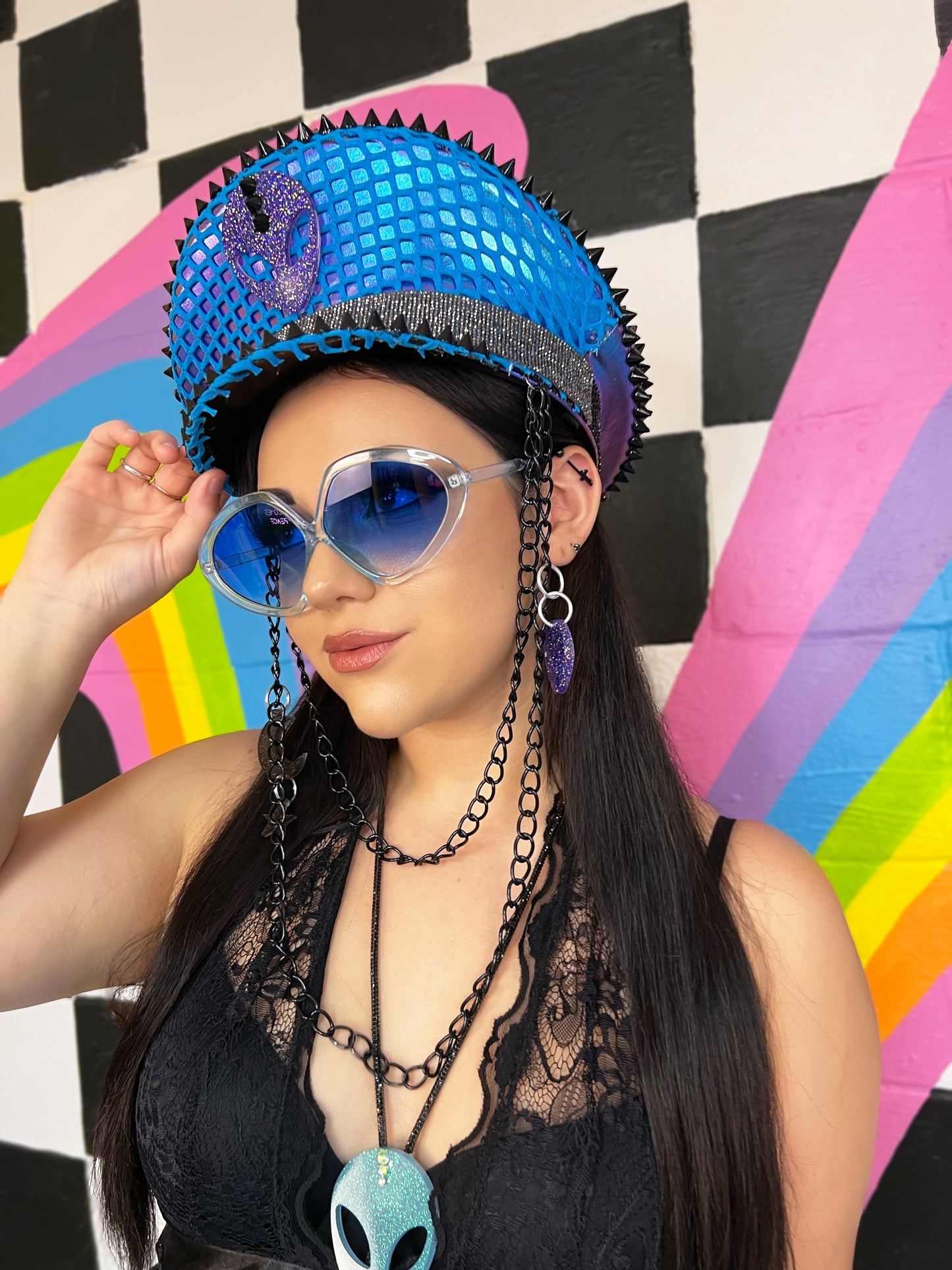 Blue Mesh Captains Hat