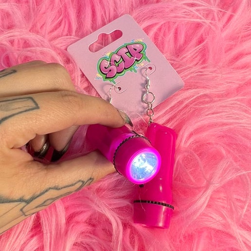Flashlight Earrings