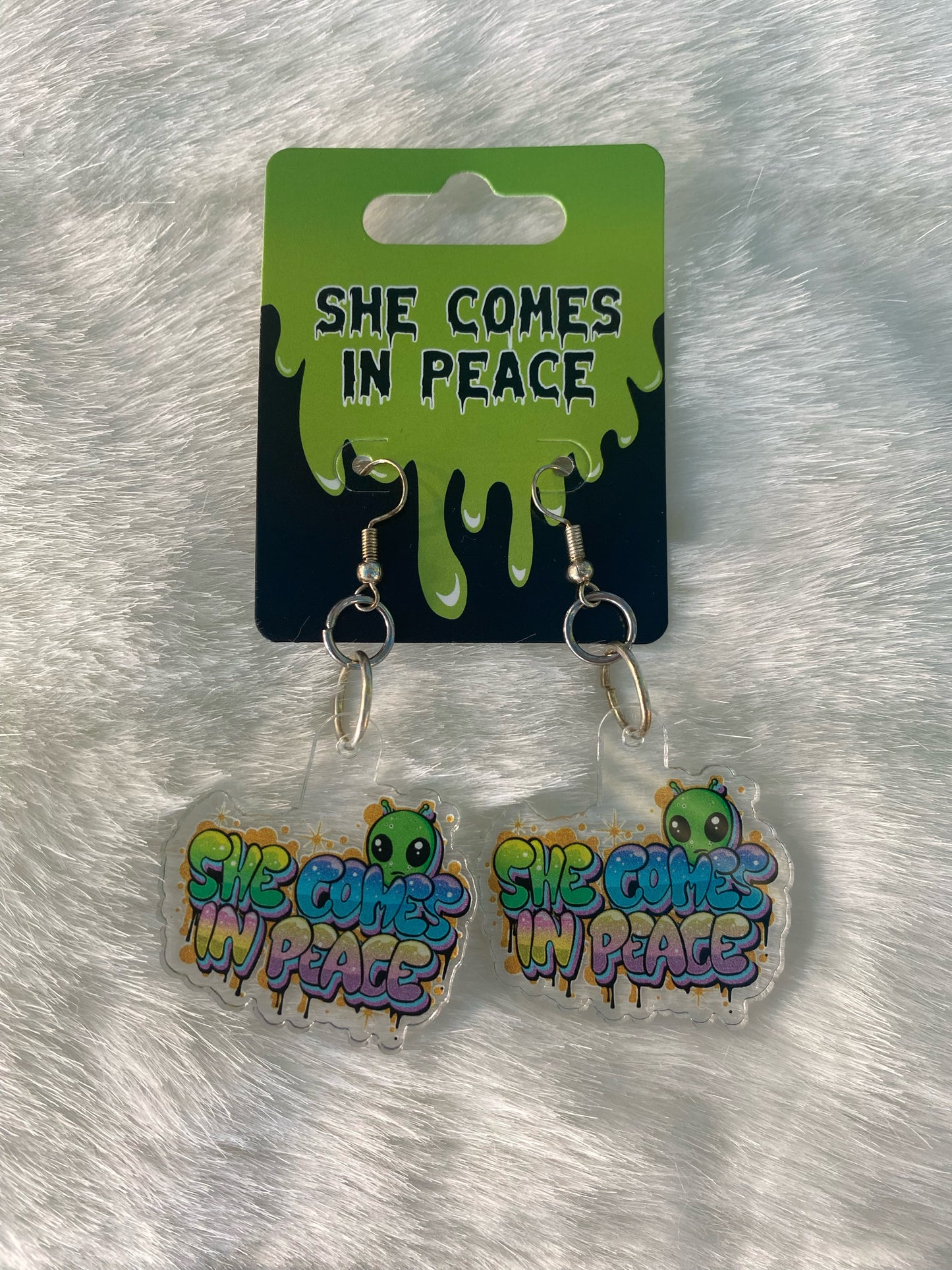 Alien Graffiti Earrings