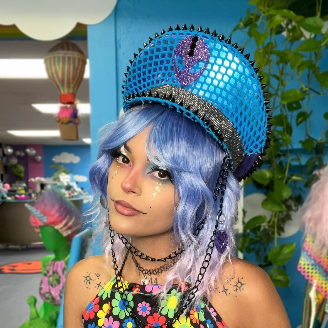 Blue Mesh Captains Hat