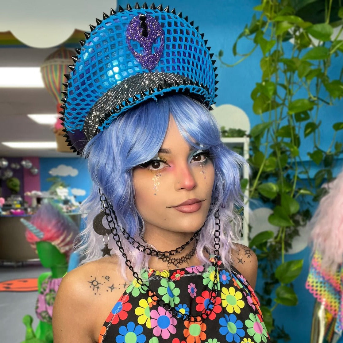 Blue Mesh Captains Hat