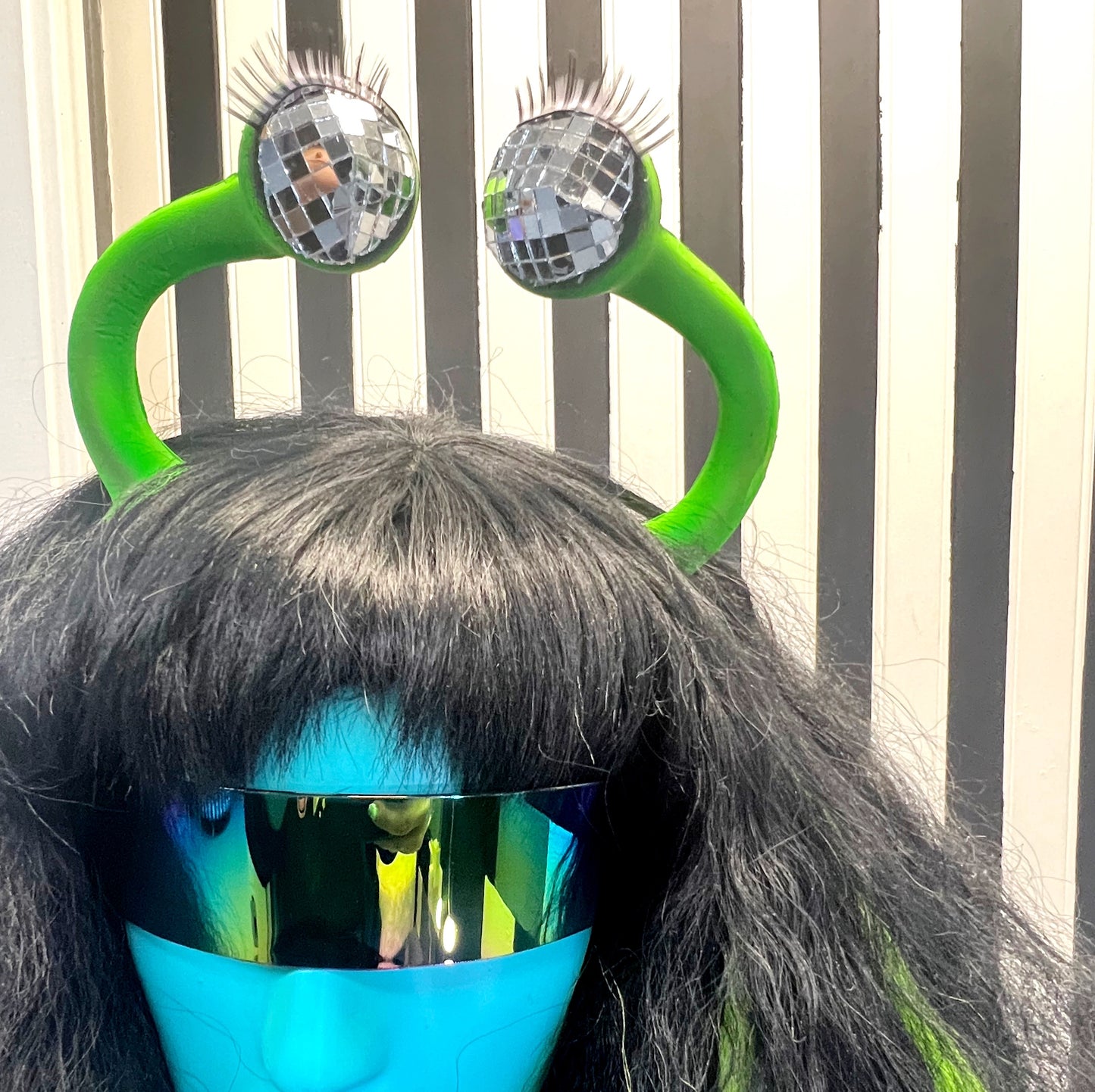 Disco Alien Puff Wig