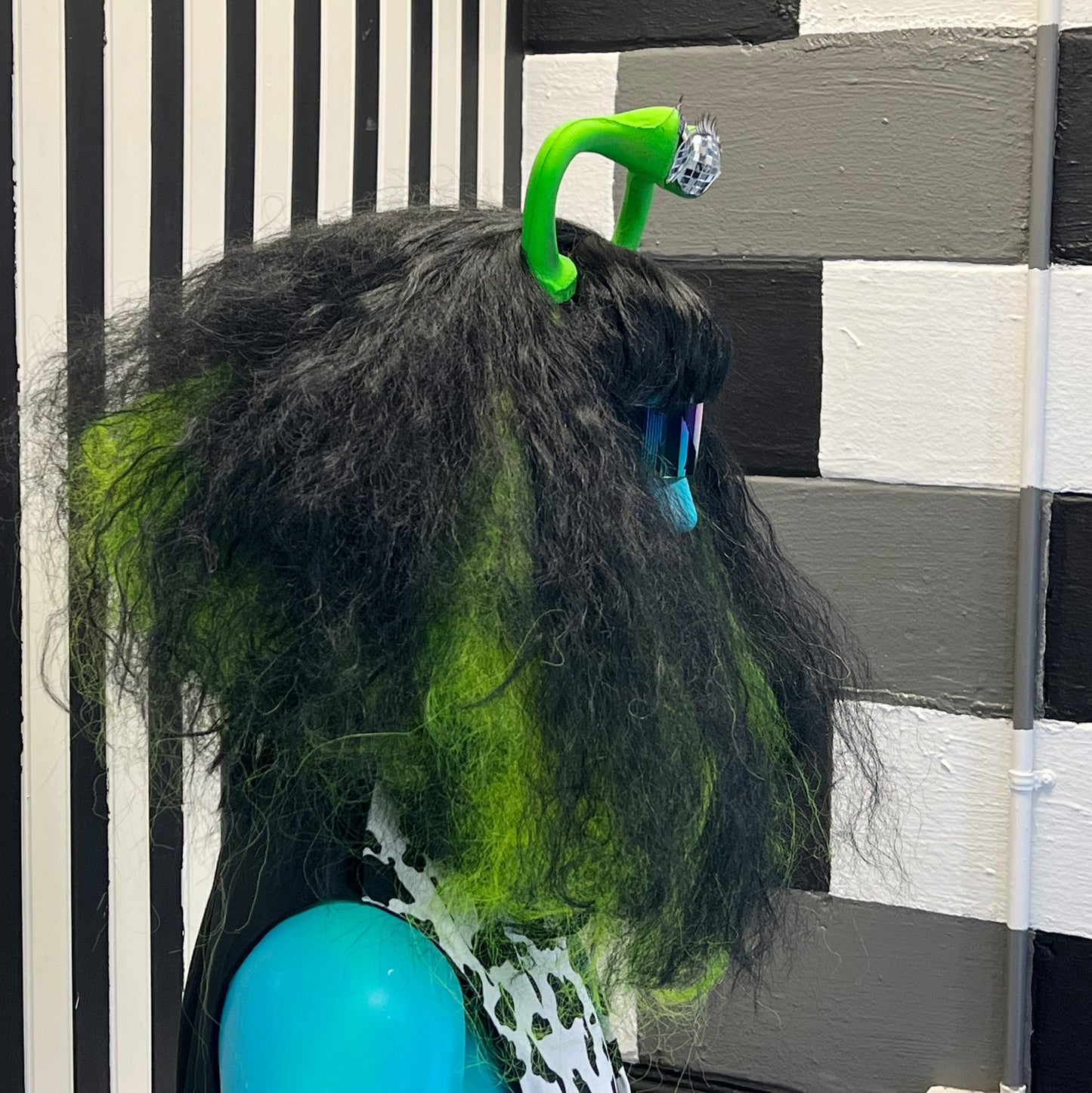 Disco Alien Puff Wig