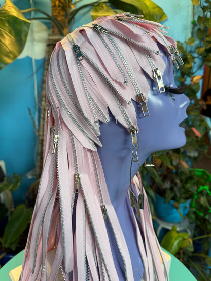 Pink Punk Zipper Wig
