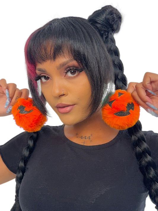 Fluffy Pumpkin Earrings