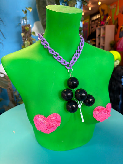 Black Balloon Necklace