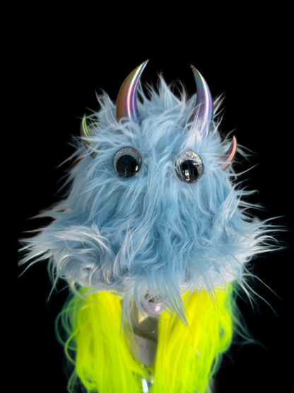 Blue Fur Eyeball Baseball Hat