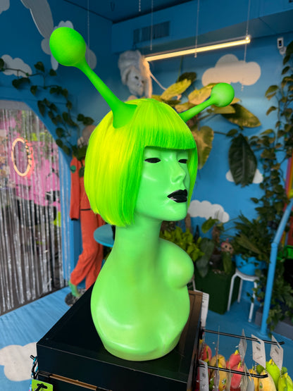 Neon Alien Bob Wig