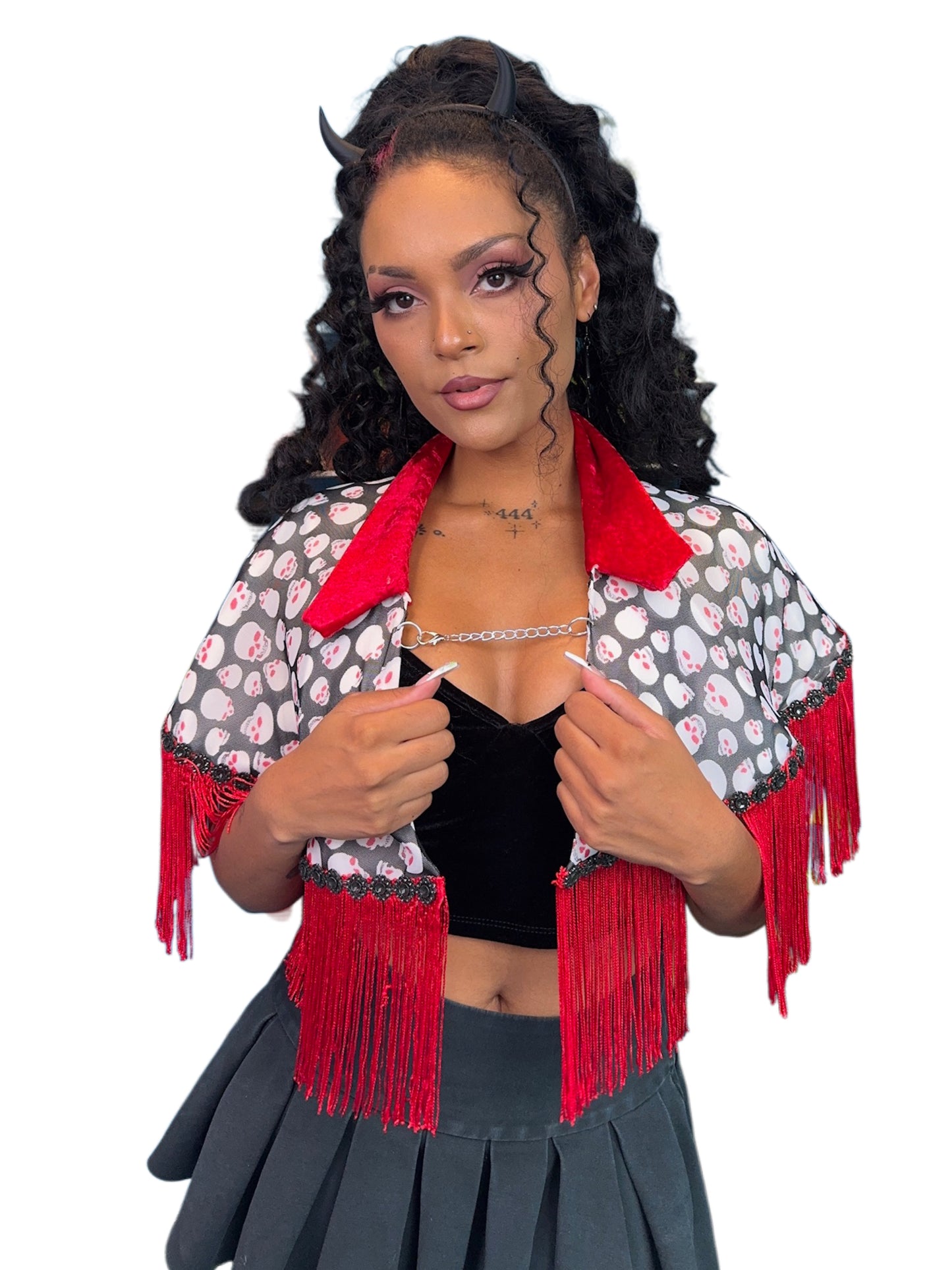 Red Skeleton Capelet