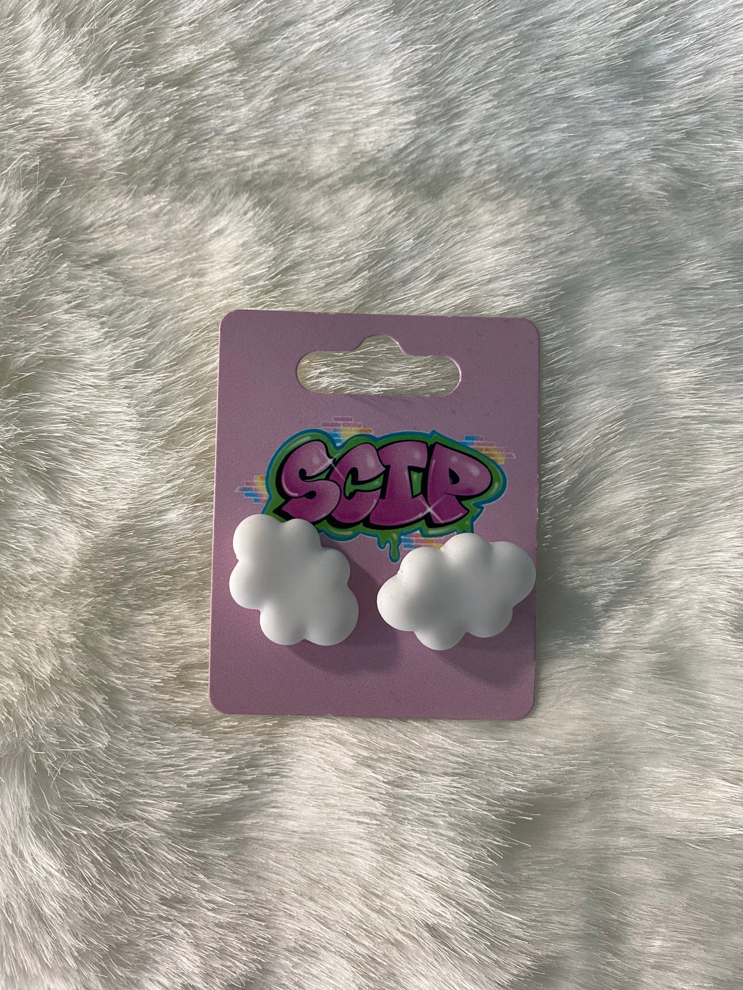 Cloudy Stud Earrings