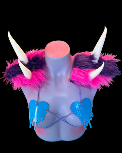 Monster Epaulettes-White Horns