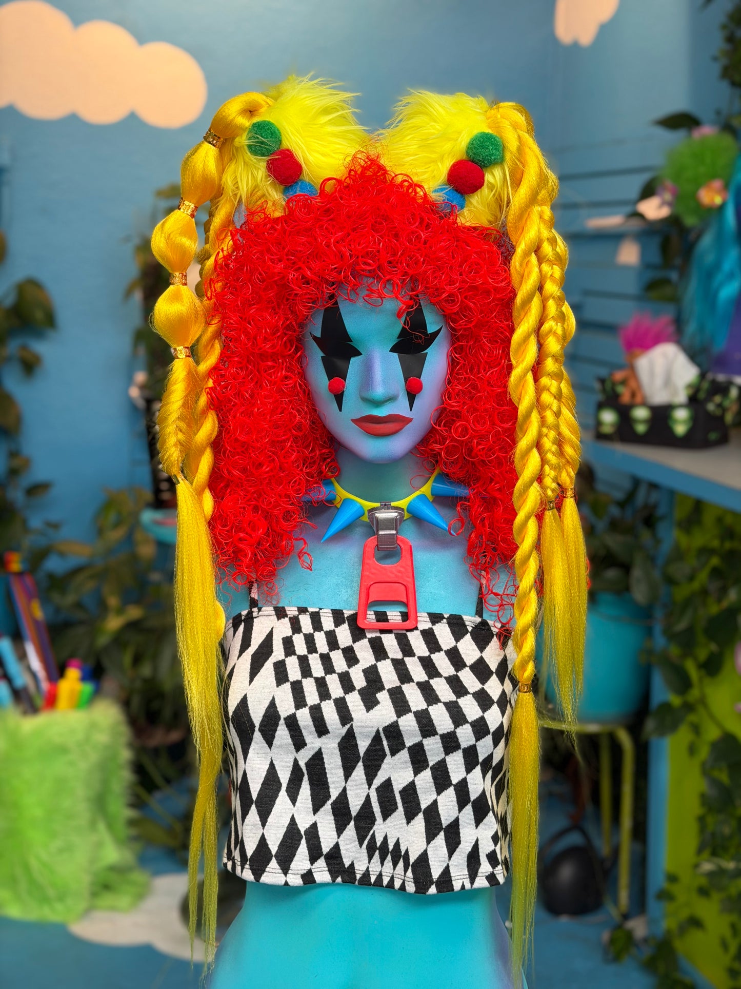 Yellow Clown Babe Space Braids