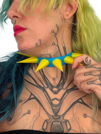 Two-Toned Spike Collar