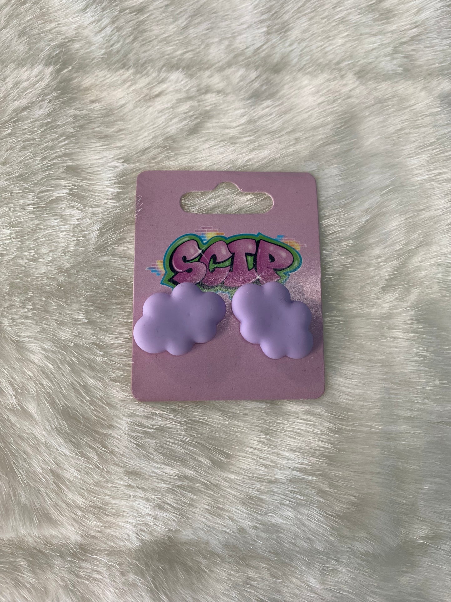 Cloudy Stud Earrings