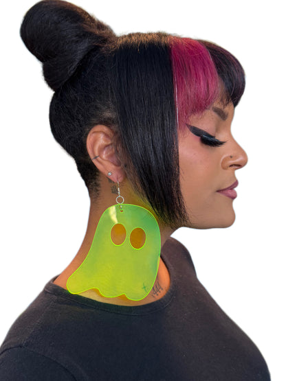 Neon Ghost Earrings