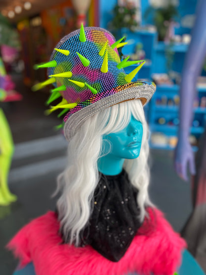 Spiky Neon Top Hat