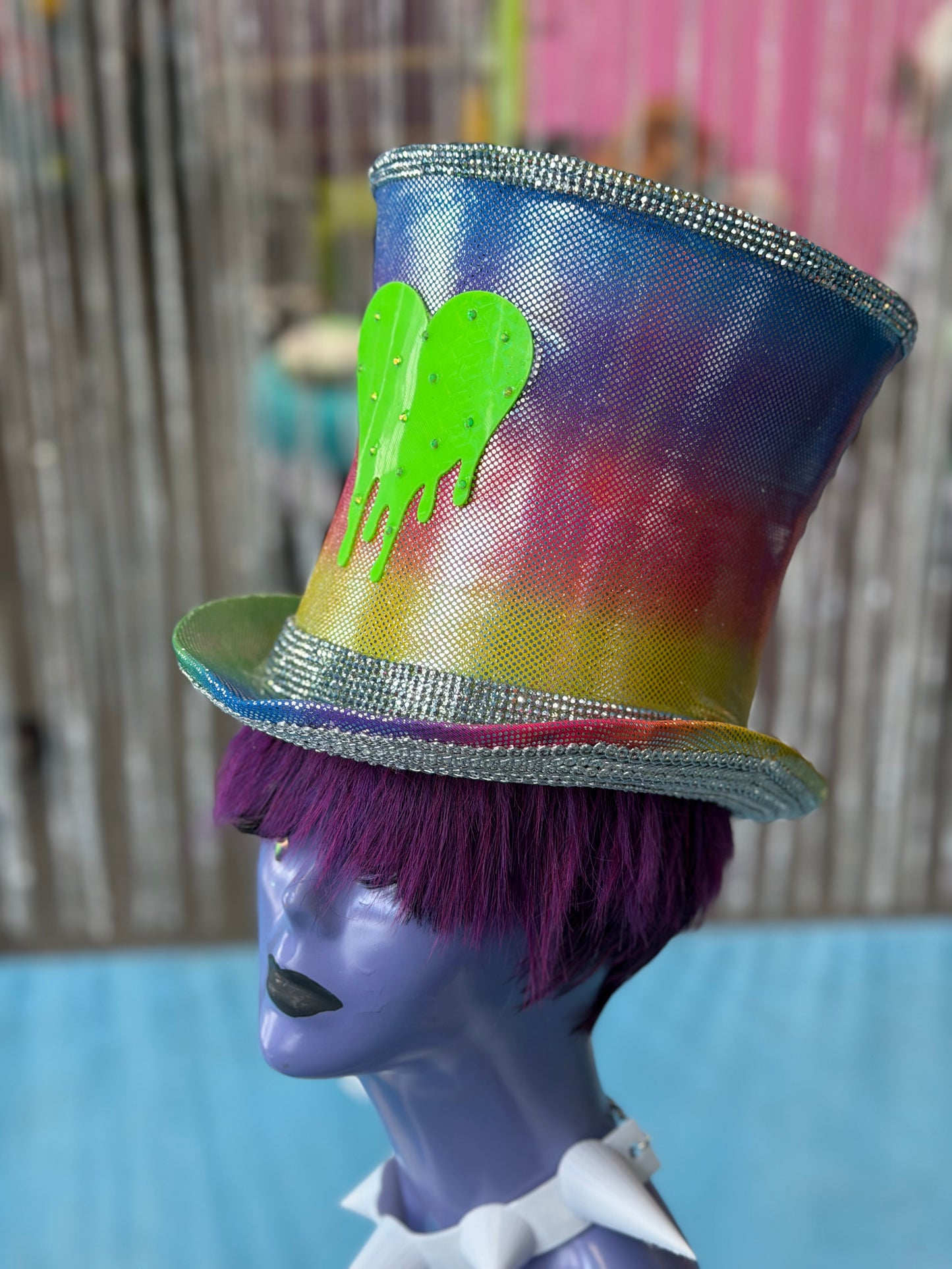 Rainbow Heart Top Hat
