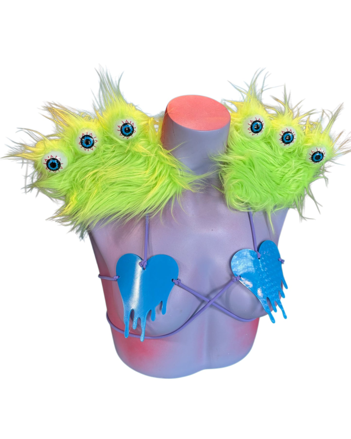 Monster Epaulettes- Lime Green Eyeballs