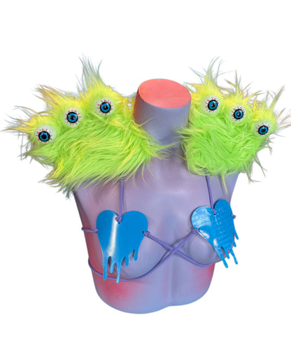 Monster Epaulettes- Lime Green Eyeballs