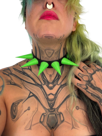 Two-Toned Spike Collar