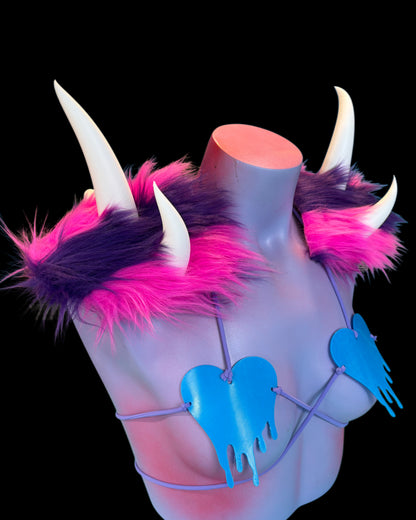 Monster Epaulettes-White Horns