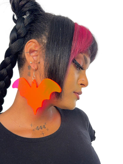 Neon Bat Earrings