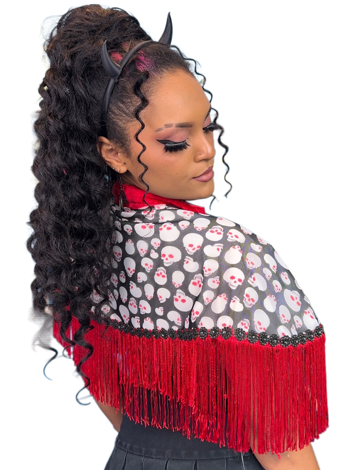 Red Skeleton Capelet