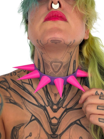 Two-Toned Spike Collar